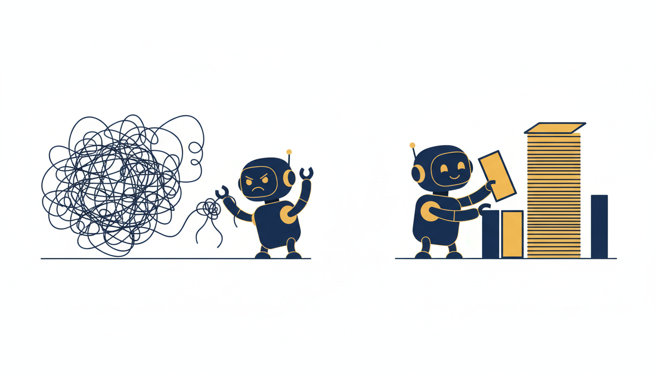 Messy prompt versus a clean one
